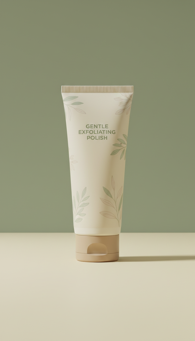 Gentle exfoliating polish with rice powder